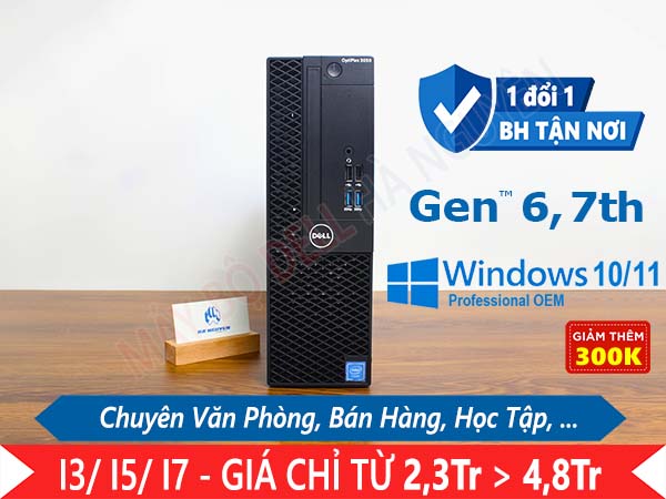 Máy tính đồng bộ Dell Optiplex 3060 SFF - 8/9th Gen. Chuyên Văn phòng