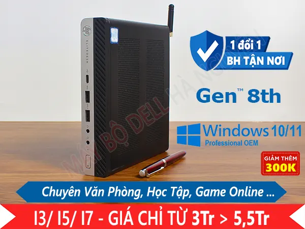 HP EliteDesk 800 G4 Mini - Máy tính Micro PC nhỏ gọn | 8th Gen