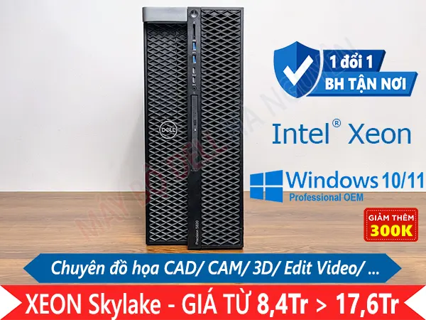 Máy tính trạm Workstation Dell Precision 5820 - Chuyên đồ họa CAD/CAM/Adobe