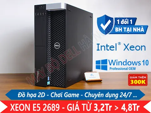 Máy trạm Workstation Dell Precision T3600 - Game, Đồ họa, Chuyên dụng