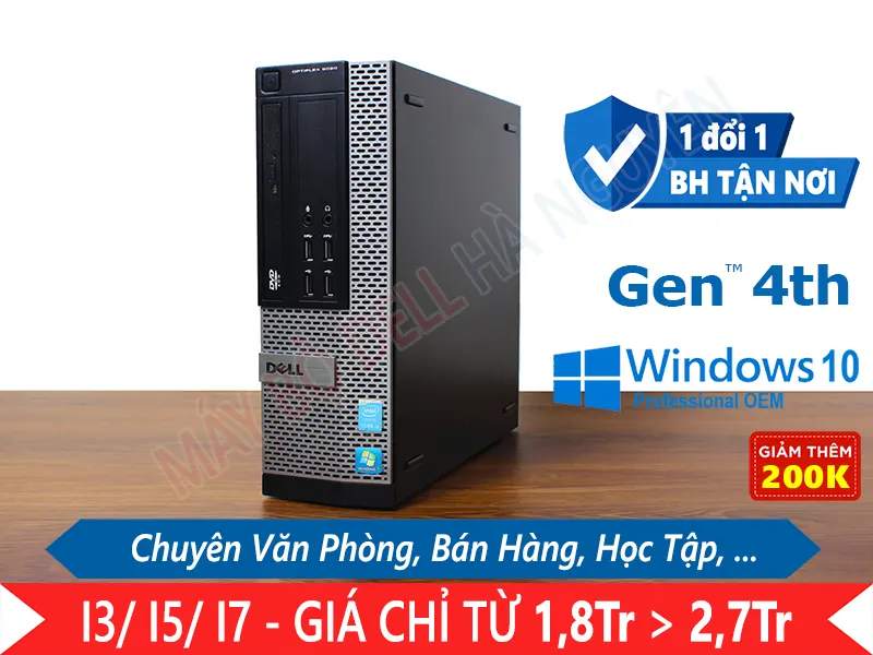Máy tính đồng bộ Dell Optiplex 7020/ 9020 SFF - 4th Gen. Chuyên Văn phòng